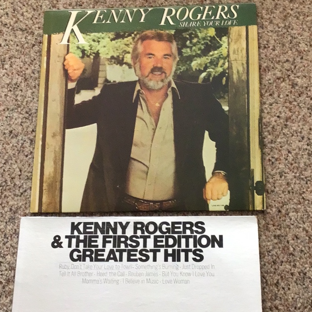 2 Kenny Rogers Vinyl Records
